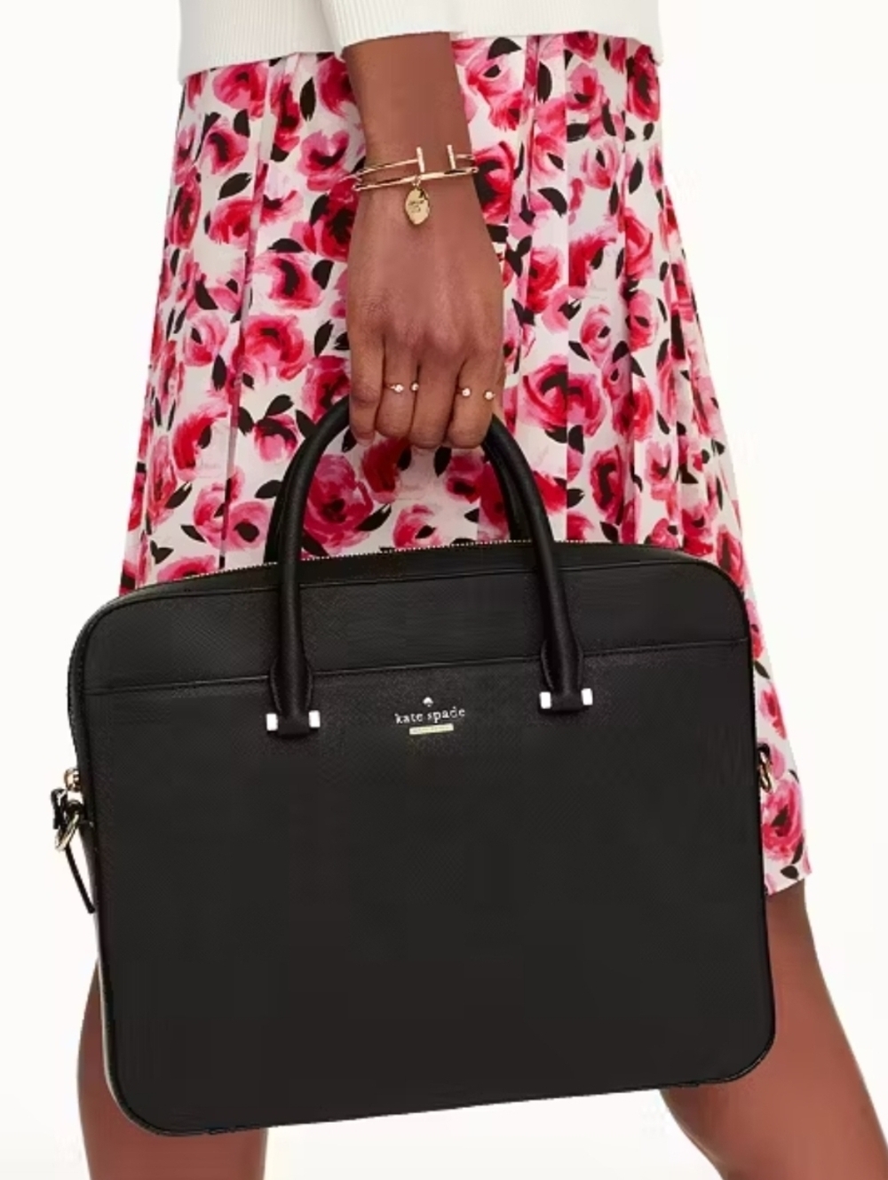 Kate Spade Black Saffiano Crossbody Laptop Bag NWOT - Picture 2 of 8